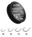 Nytro NTO-B4 Fine Feeder 14-es 0, 13 mm 100 cm szakáll nélküli előkötött horog 8 db/csomag