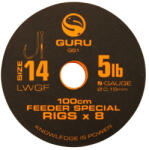 Guru Lwgf feeder Special 100 cm 16-os szakállas előkötött horog 8 db/csomag