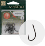 Maruto 8355BD fekete nikkel 4-es füles szakállas horog 10 db/csomag