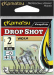 Kamatsu worm drop shot fekete nikkel 2-es ragadozóhalas horog