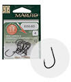 Maruto 8356-BD Carp Forged Straight EYE HC fekete nikkel 6-os füles szakállas horog
