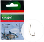 Kamasaki Carbon P801BR Csomagolt 6-os nickel lapkás szakállas horog 12 db/csomag