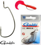 Gamakatsu Worm offset 2/0-s fekete szakállas offset horog 5 db/csomag