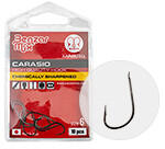 EnergoTeam Carasio 16-os fekete nikkel lapkás szakállas horog 10 db/csomag