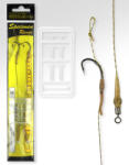 Carp Academy Line Aliger 8-as 25 cm fekete szakállas előkötött horog 2 db/csomag