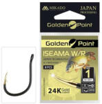 Mikado Golden Point Iseama With Ring 4-es szakállas békéshalas horog 9 db/csomag