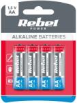 Rebel Alkáli elem Aa LR06 R6 LR6 4 db 1, 5V Rebel (BAT0061B)