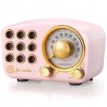 Feegar Fm konyhai rádió Feegar Retro Pink Hordozható Hálózati Bluetooth 10h Sd Aux (Retro)