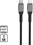 Cellect USB 2.0 Type C Lightning Töltő/adat Szürke 2m MDCU-TYPEC-LIGHTN2GY (MDCU-TYPEC-LIGHTN2GY)