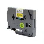Compatibil Banda compatibila Brother TZ-S611/TZe-S611, 6mm x 8m, extr. adh. text negru/fundal galben (TZS611)