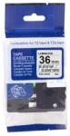 Compatibil Banda compatibila Brother TZ-S161/TZe-S161, 36mm x 8m, extr. adh. text negru / transparenta fundal (tzes161)