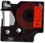 Compatibil Banda compatibila Dymo 53717, S0720970, 24mm x 7m, text negru / fundal rosu (53717)