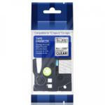 Compatibil Banda compatibila Brother TZ-115 / TZe-115, 6mm x 8m, text alb / fundal transparent (TZe115)