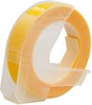 Compatibil Dymo Omega, 9mm x 3m, text alb / fundal galben, banda compatibila (5238-07)