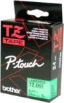 Brother TZ-D51 / TZe-D51, 5mm, imprimare neagră/fundal verde, bandă originală (TZED51)