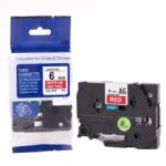 Compatibil Banda compatibila Brother TZ-415 / TZe-415, 6mm x 8m, text alb / fundal rosu (tze415)