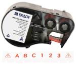 Brady M4C-500-595-WT-RD / 170819, 12.70 mm x 7.62 m, Vinil, imprimare roșie / fundal alb (170819)