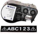 Brady M4C-1000-595-BK-WT / 170841, 25.40 mm x 7.62 m, Vinil, imprimare albă / fundal negru (170841)