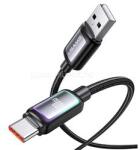 USAMS Al-Alloy U110 adatkábel USB - Type-C, 120cm, FEKETE (SJ817USB01) (SJ817USB01)