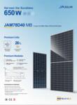 JA Solar Panou fotovoltaic bifacial JA Solar 650W n-type Double Glass (JAM78D40-650/MB)
