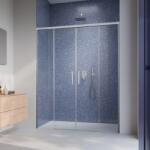 Radaway Usa de nisa culisanta, cu doua parti mobile, nichel periat, Radaway Idea 8 Brushed Nickel DWD 10380435-91-01, 10390368-01-01 (10380435-91-01, 10390368-01-01)