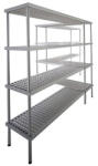 Aluplast állvány 4 polccal - 2000 × 300 × 1800 mm (BRE18_203)