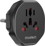 CHOETECH Adaptor priza universal World -> EU Choetech PD5030, negru (ADAPT-PLUG-PD5030BK-CHO)