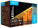 Modee Sir de lumini LED pentru Craciun, cu adaptor C2019, extensibil, lumina calda, Modee (DECOL-C2019-MDE)
