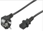 Well Cablu de alimentare calculator Schuko 90 grade tata - CCE 90 grade mama IEC-320-C13, negru, 5m, Well (CABLE-713-5.0-WL)
