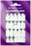 Perfect Nails Körömmatrica - Black&White Bows - Perfect Nails (PNDM143) - glow