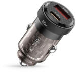 Tech-Protect Cc45W 2 portos PD 45W / QC3.0 autós töltő, fekete