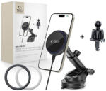 Tech-Protect mm15W-V4 MagSafe műszerfalra + szellőzőrácsra 15W autós töltős telefontartó, fekete