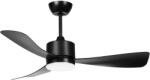 OPTONICA Ventilator de Tavan cu LED, 18W, Corp Negru, Telecomandă, Lumină CCT 3000K-6000K, 1440 lm (20280-)
