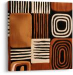 Dovido Tablou modele geometrice în contrast maro-negru - 70x70