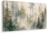 Dovido Tablou pădure de conifere în ceață, acuarelă - 30x20