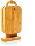 Klarstein Set de 6 bucăți de tocătoare pentru mic dejun din bambus cu suport, 22 x 0, 9 x 16 cm (L x Î x l), întreținere ușoară (BW-10140-001) (BW-10140-001) Tocator