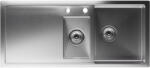 Klarstein Chiuvetă de bucătărie TitanSteel cu scurgere, 100 x 45 cm, oțel inoxidabil, rezistent la zgârieturi, rezistent la căldură (SIK1-TitanS-1.5ss100) (SIK1-TitanS-1.5ss100) Chiuveta