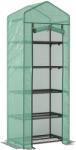 AOSOM Mini fóliasátor 69x49x193 cm zöld 5 polcos palántanevelő növényház