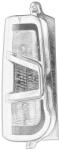 PEUGEOT Lampa Stop Spate Stanga cu Becuri Versiune cu Usa din Spate Citroen Berlingo Iii Opel Combo E Peugeot Partner Iii (9819235880)