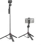 BOROFONE BY15 Throne selfie stick, Bluetooth 5.2, Extensibil 1.28 m, Negru
