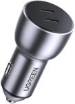 UGREEN CD213 încărcător auto, 36W, 2 x USB-C, Gri