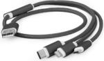 Gembird USB cable Gembird USB-A - USB-C + microUSB + Lightning 1 m Black (CC-USB2-AM31-1M) (morele-4764126)