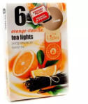 Tea lights Lumânări Tea Light portocalii vanilie 6 buc