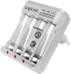  Logilink Akkumulátortöltő Ni-MH/Ni-Cd AA/AAA/9V akkumulátorokhoz (PA0168)