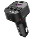 XO BCC17 transmitător FM cu încărcător auto, USB-C PD 30W, Negru