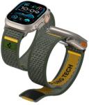Spigen Athlex Air Strap pentru Apple Watch 49mm/46mm/45mm/44mm, textil respirabil, închidere hook-and-loop, Verde activ (AMP09035) (AMP09035)
