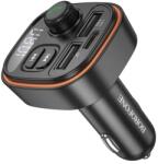 BOROFONE BC59 Heroic modul FM auto, 2 x USB-A + 1 x USB-C, Negru