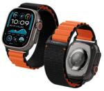Spigen WBF1 szíj Apple Watch 49mm/46mm/45mm/44mm Series, tartós nylon, tépőzáras rögzítés, Fekete Narancs (AMP10145) (AMP10145)