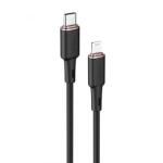 ACEFAST C2-01 kábel, USB-C-Lightning, 30W, 1.2m, Fekete