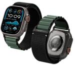 Spigen WBF1 Spigen szíj Apple Watch 49mm/46mm/45mm/44mm, Nylon, Fekete zöld (AMP10223) (AMP10223)